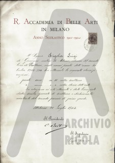 Diploma Rigola Luigi