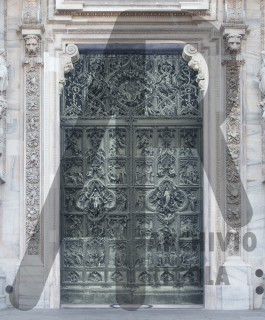 Milano Duomo porta centrale Pogliaghi modellazione Rigola